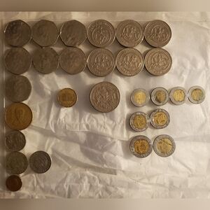 28 Vintage Mexican Peso Coins
